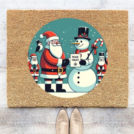 North Pole Alliance - Peace Treaty & Winter Unity Coir Doormats