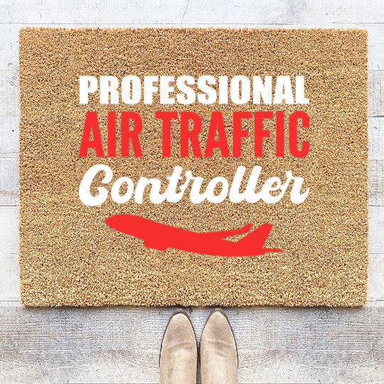 Professional Air Traffic Controller Ground Control Coir Doormats