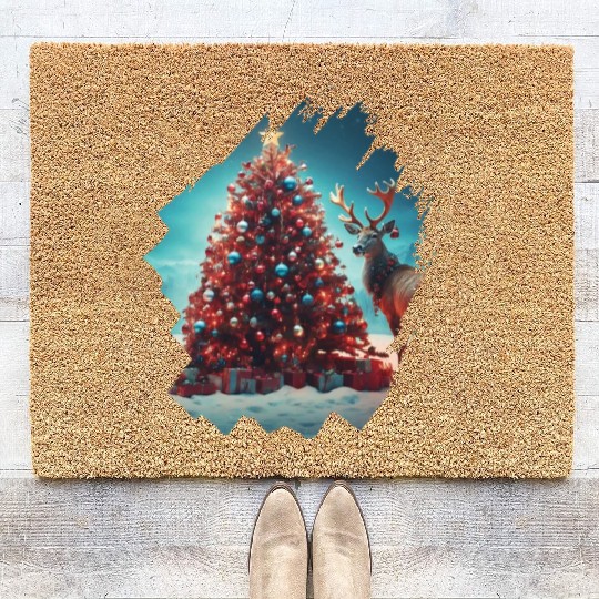 Christmas tree Christmas Reindeer Coir Doormats
