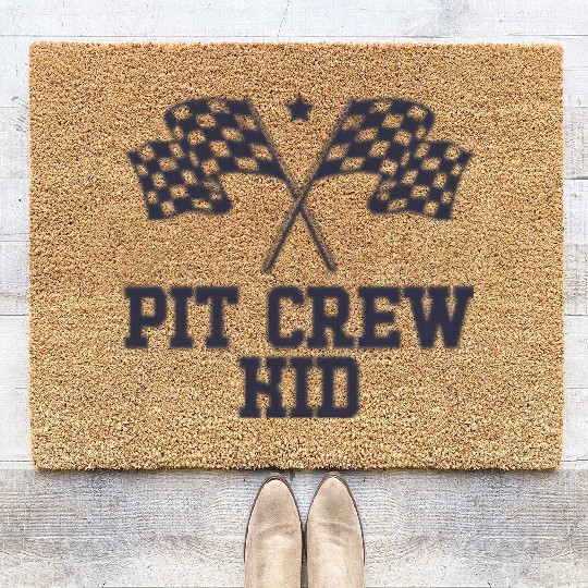 Pit Crew Kid Racing Enthusiast Racer Birthday Gift Coir Doormats