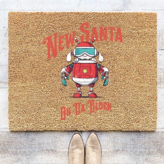 Funny Robot Santa Coir Doormats