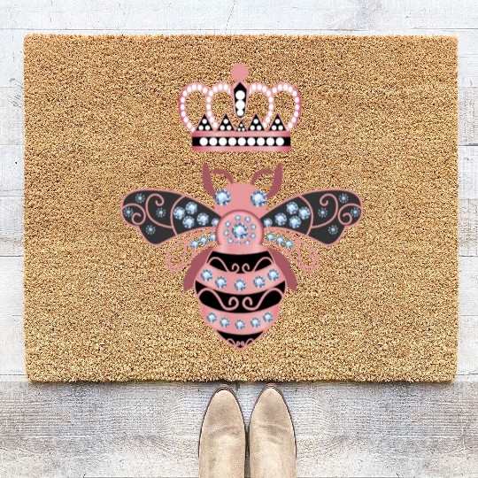 Queen Bee Crown Women Hive Beekeeping Bee Women Coir Doormats