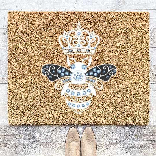 Queen Bee Crown Women Hive Beekeeping Bee Women Coir Doormats