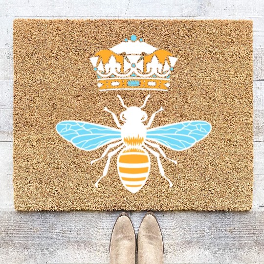 Queen Bee Crown Women Hive Beekeeping Bee Women Coir Doormats