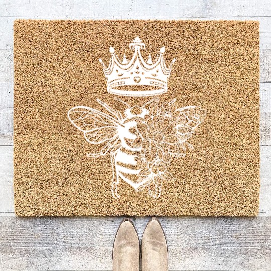 Queen Bee Crown Women Hive Beekeeping Bee Women Coir Doormats