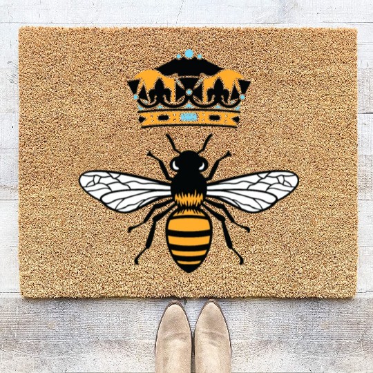 Queen Bee Crown Women Hive Beekeeping Bee Women Coir Doormats