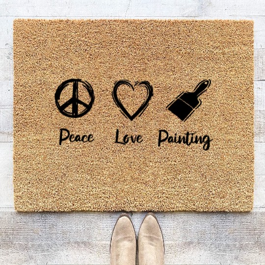 I love Painting Coir Doormats