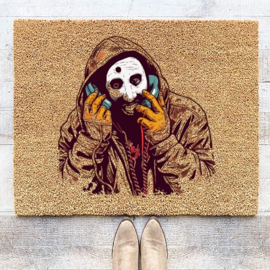 Ghostface Phone Call Coir Doormats
