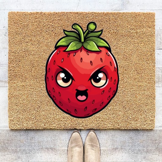 Bad Strawberry Summer Kawaii Gift Coir Doormats