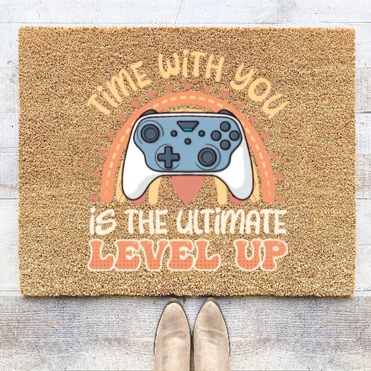Gamer Time with You is the Ultimate Level Up Coir Doormats