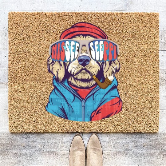 MISEESEEPPI, dog, USA, Mississippi Coir Doormats