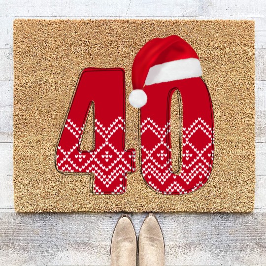 40th Happy Birthday Wedding Anniversary - Forty Coir Doormats