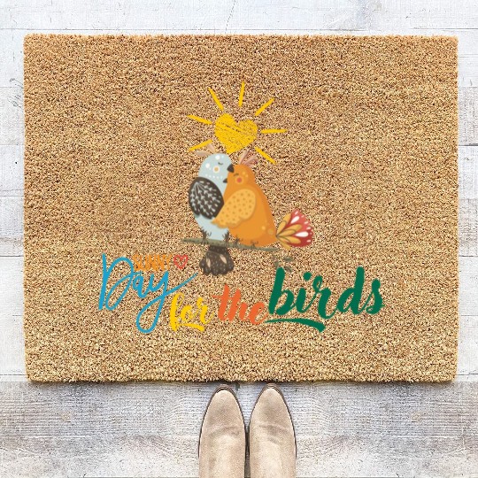Sundays for the bird spring nature cute Coir Doormats