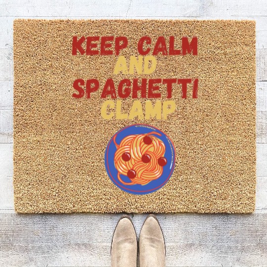 Keep Calm And Spaghetti Clamp Coir Doormats