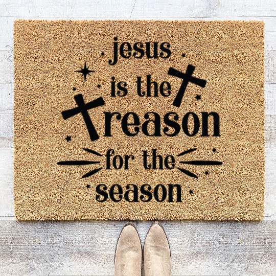 Jesus is the reason for the season Coir Doormats