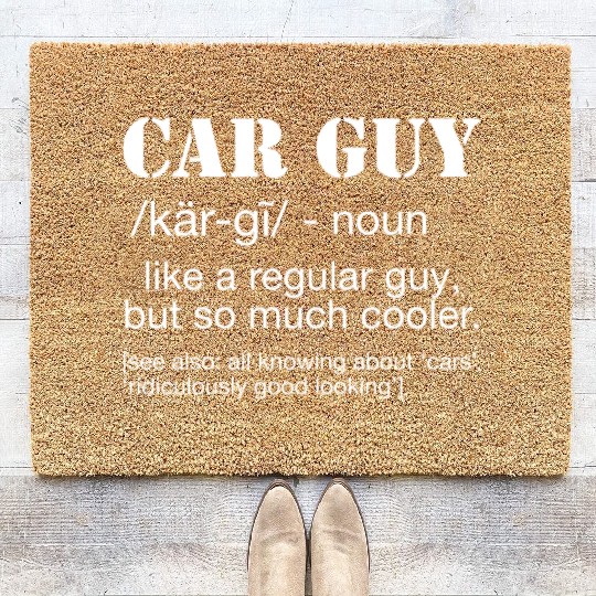 Car Guy Definition Funny Car Guy Coir Doormats