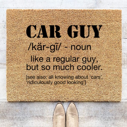 Car Guy Definition Funny Car Guy Coir Doormats