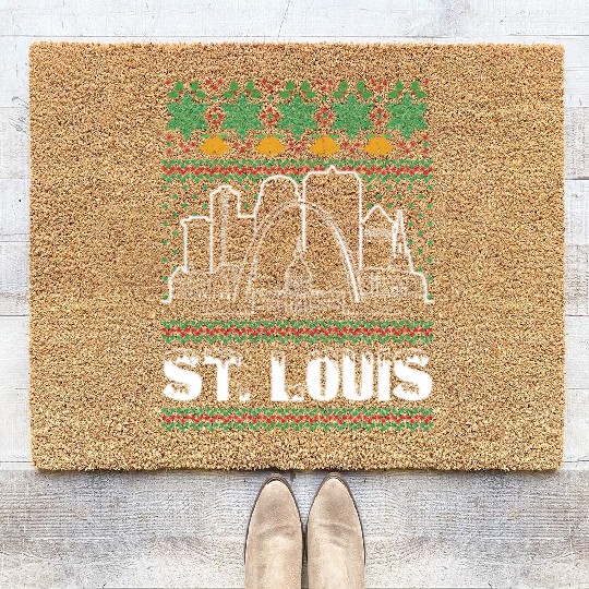 St. Louis Missouri Ugly Christmas Coir Doormats