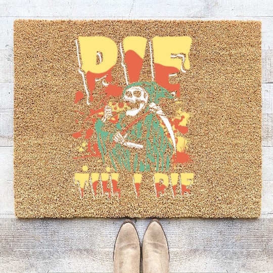 Pie till i die | cupcake & cookies grim reaper Coir Doormats