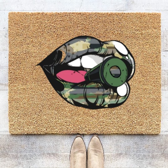 US Armed Forces Military Lip Bullet Army First Res Coir Doormats