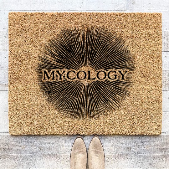 Mycology - The science of fungi (black) Coir Doormats