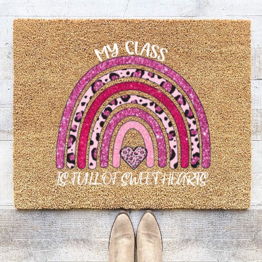 Full Of Sweethearts For Teacher Valentines Day Coir Doormats