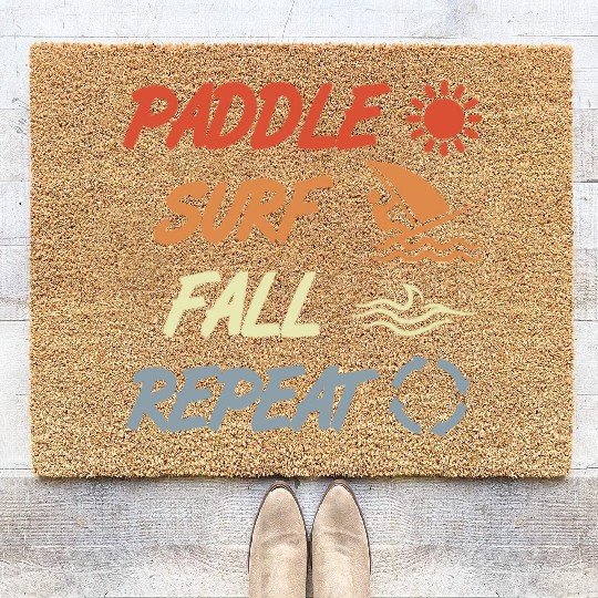 Paddle Surf Fall Repeat Coir Doormats
