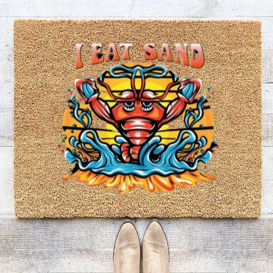 I Eat Sand and Muscular Shrimp Coir Doormats