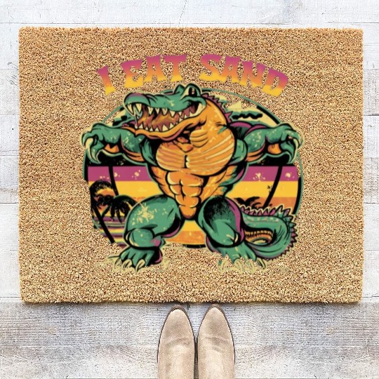 I Eat Sand and Muscular Crocodile Coir Doormats