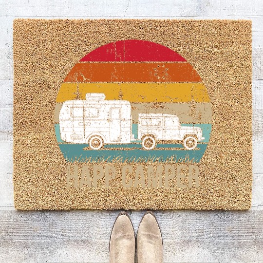 Happy Camper Coir Doormats