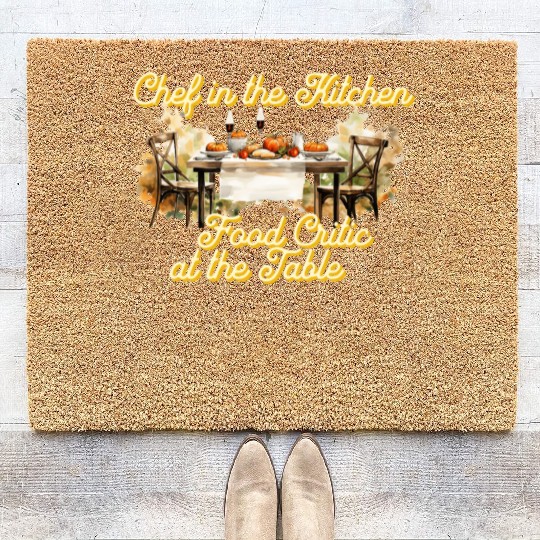 Chef in the Kitchen Food Critic at the Table Coir Doormats