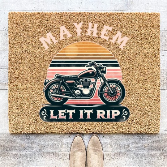 Unleash Chaos with Mayhem Let It Rip Graphic Wear Coir Doormats