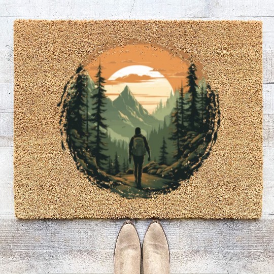 Forest nature trekking adventure Coir Doormats