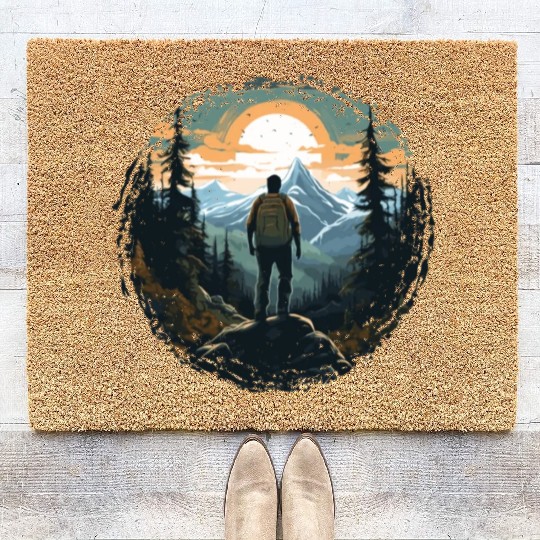 Forest nature trekking adventure Coir Doormats