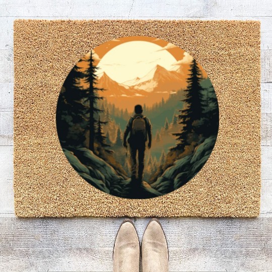 Forest nature trekking adventure Coir Doormats