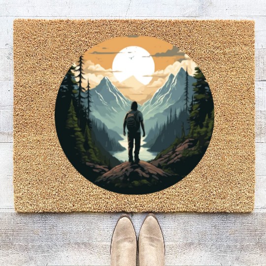 Forest nature trekking adventure Coir Doormats