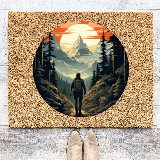 Forest nature trekking adventure Coir Doormats