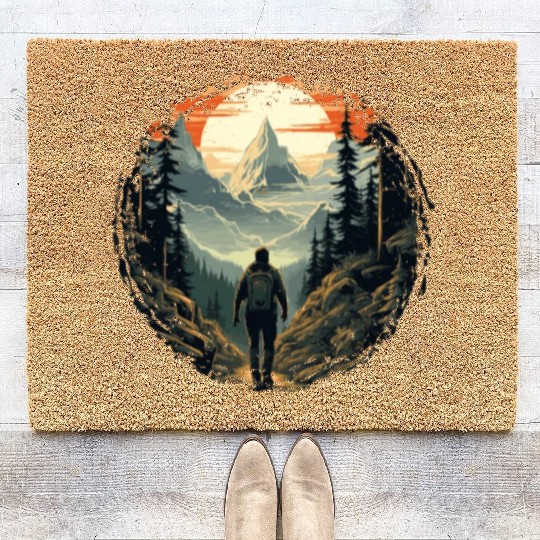 Forest nature trekking adventure Coir Doormats
