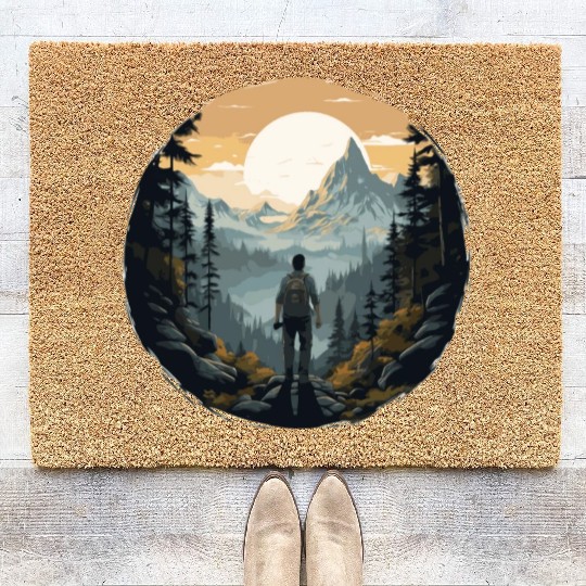 Forest nature trekking adventure Coir Doormats