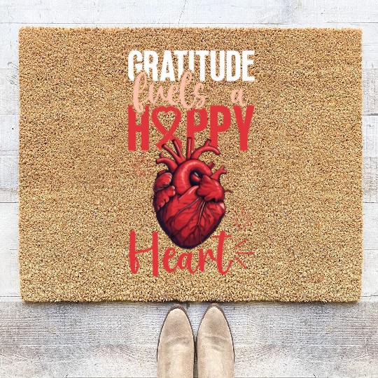 Healthy Heart Beat February Cardiac Awareness Coir Doormats
