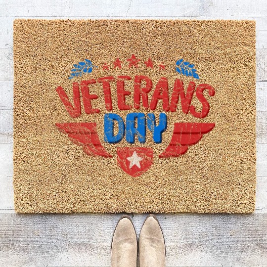 Happy Veteran Day Coir Doormats US Army Veteran
