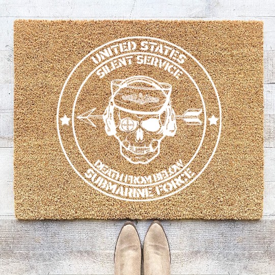 Us Submarine Force Death From Below Silent Service Coir Doormats