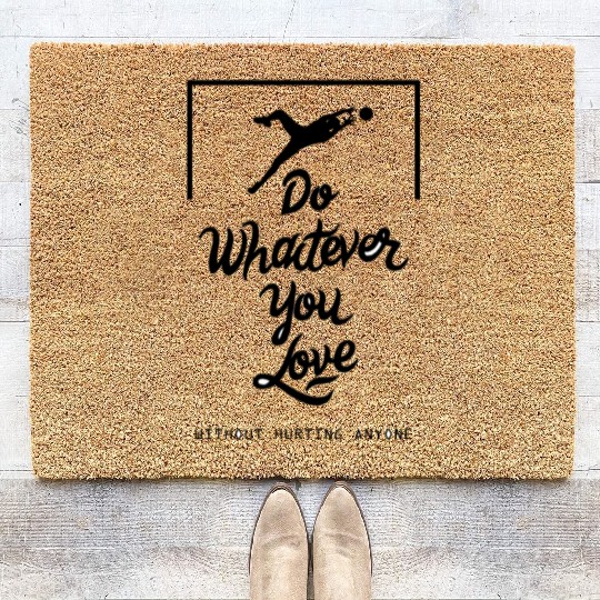 Do Whatever You Love- Volleyball Dad Coir Doormats