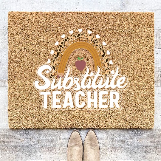 Teacher Coir Doormats, Substitute Teacher Coir Doormats, Teacher's