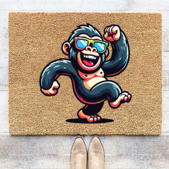 Gorilla With Sunglasses Coir Doormats