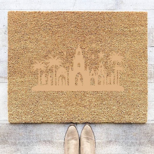 Nativity Scene with Mary Joseph Baby Jesus Coir Doormats