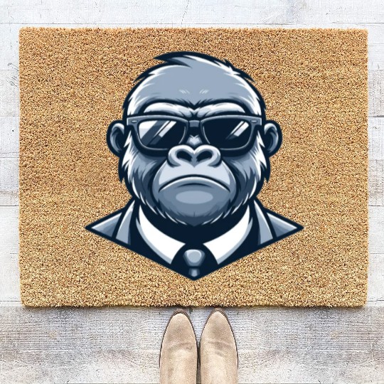 Gorilla With Sunglasses Coir Doormats