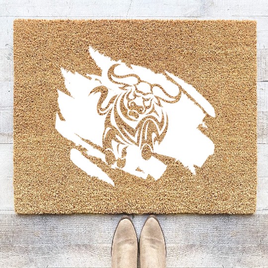 Bull Rodeo Riding Lover Love Strong Spain Bully Coir Doormats