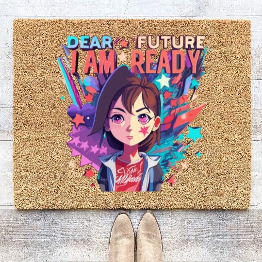 Nye Dear Future I Am Ready Cheers To A New Year Coir Doormats