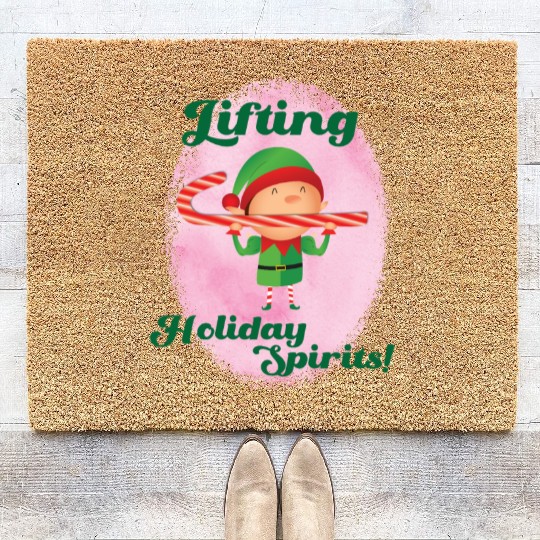 Muscle Elf -Christmas Spirit Workout Coir Doormats